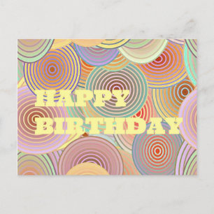Happy Birthday Circles Postcard