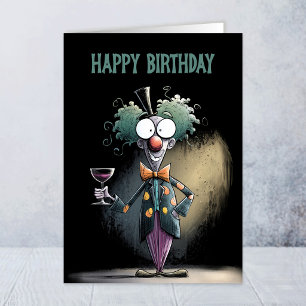 Happy Birthday Circus Clown Greeting Card