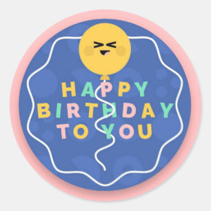 Happy Birthday  Classic Round Sticker