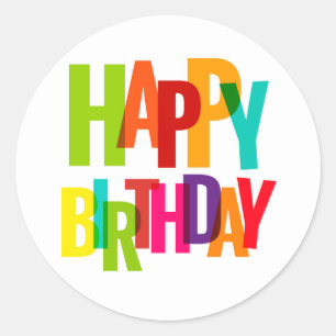 Happy Birthday Classic Round Sticker