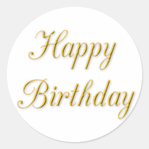 Happy Birthday Classic Round Sticker