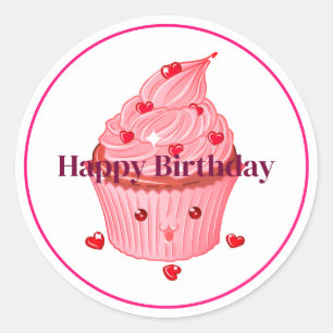 Happy Birthday  Classic Round Sticker