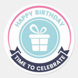 Happy Birthday Classic Round Sticker