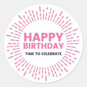 Happy Birthday Classic Round Sticker