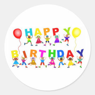 Happy Birthday Classic Round Sticker