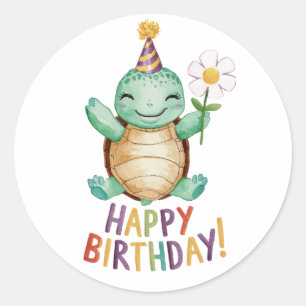 Happy Birthday Classic Round Sticker