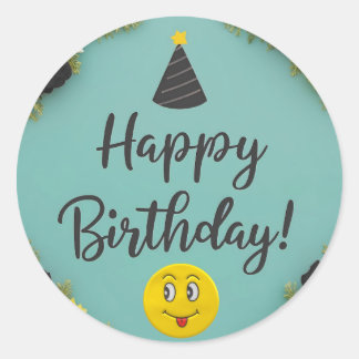 Happy Birthday Classic Round Sticker