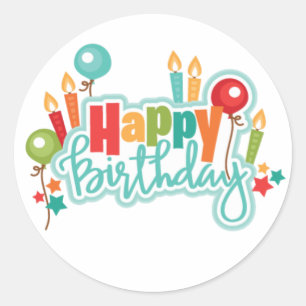 Happy Birthday Classic Round Sticker