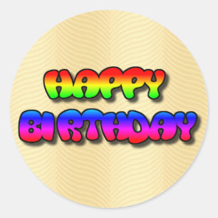 Happy Birthday Classic Round Sticker