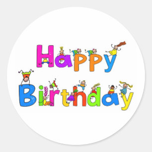 Happy Birthday Classic Round Sticker