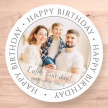 Happy Birthday | Classic Simple Custom Photo