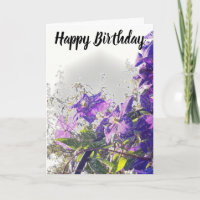 *~* Happy Birthday Clematis Flower Customise