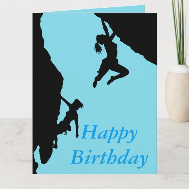 Happy Birthday climbers card (Front)
