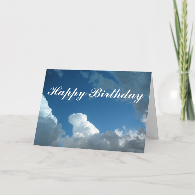 Happy Birthday clouds Card (Front)