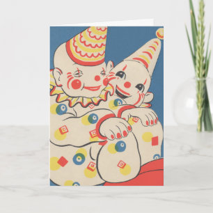 Happy Birthday Clowns Card