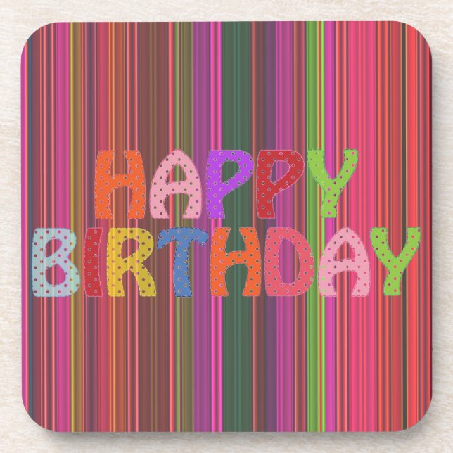 Happy Birthday Coaster (Front)