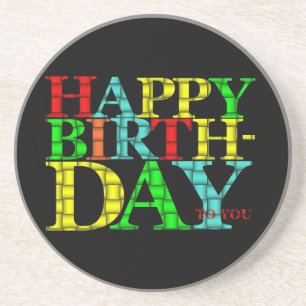 Happy Birthday Coaster