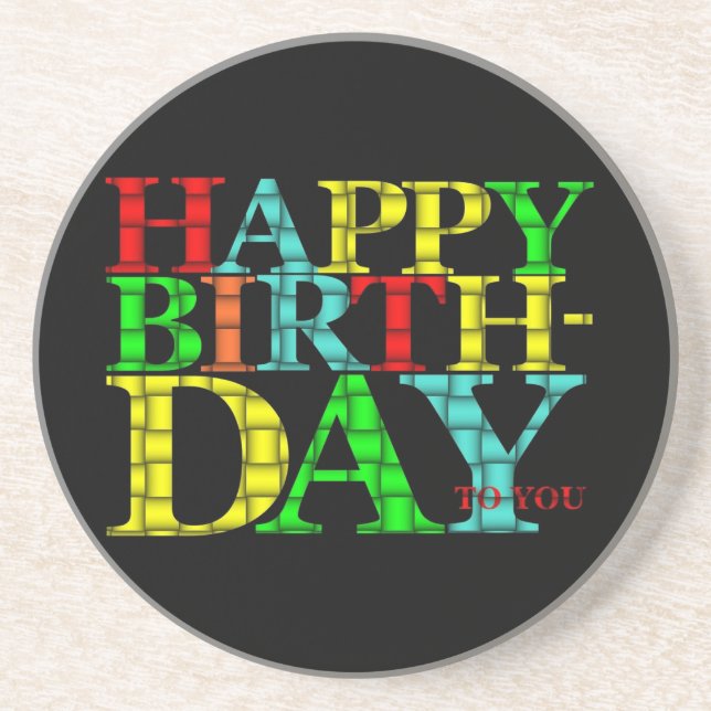 Happy Birthday Coaster (Front)