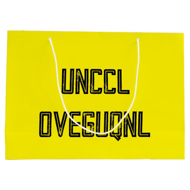 Happy Birthday coded with ROT13 Cipher Large Gift Bag (Back)