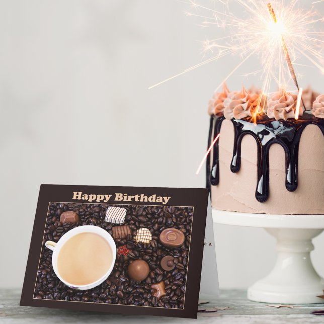 Happy Birthday Coffee And Chocolate Card (Creator Uploaded)