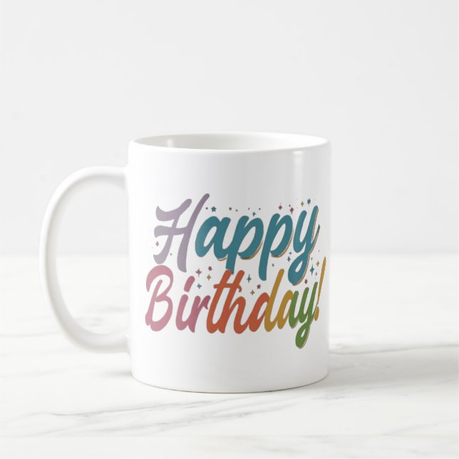 Happy birthday Coffee Mug  (Left)