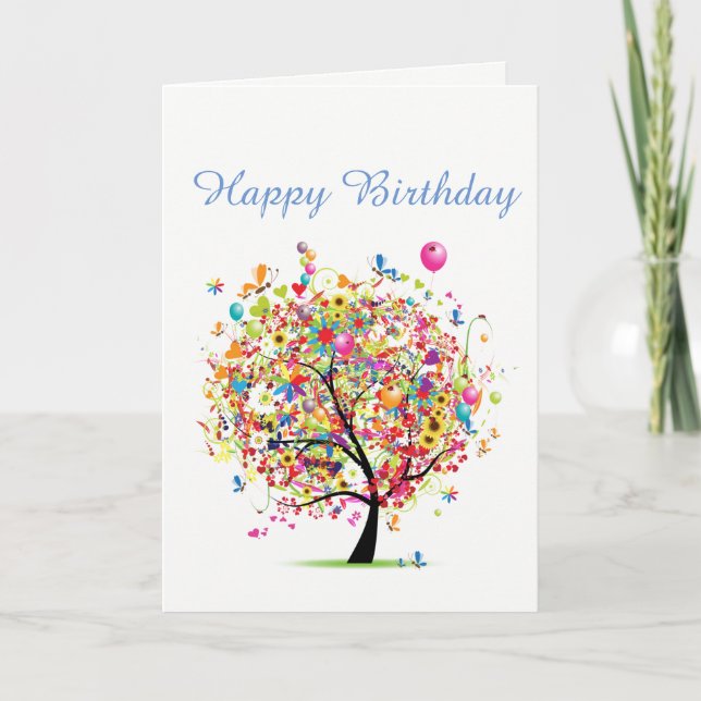 Happy Birthday Colorful Card (Front)