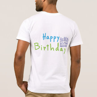 Happy Birthday Colourful Cake Design T-Shirt