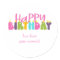 Happy Birthday Colourful Candle Typography