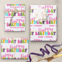 Happy Birthday Colourful Candles Set of 3