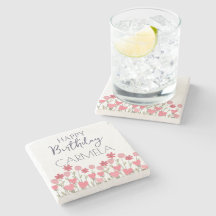 Happy Birthday Colourful Flowers and Hearts Party 