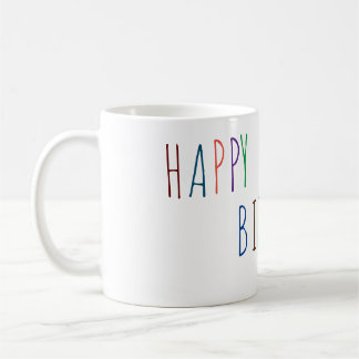 Happy Birthday Colourful Font  Coffee Mug