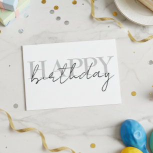  Happy Birthday Colourful Simple  Card