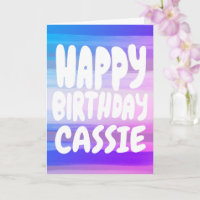 HAPPY BIRTHDAY Colourful Watercolor Stripes CUSTOM