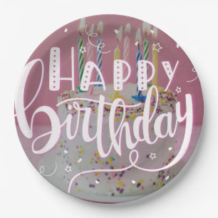 Happy Birthday concept Paper Plate