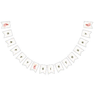 Happy Birthday Confetti Party Pig Bunting