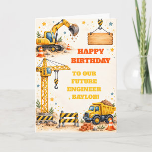 Happy Birthday Construction Card