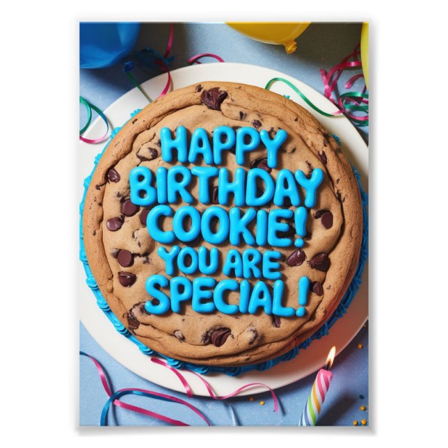 Happy Birthday Cookie Photo Print (Front)
