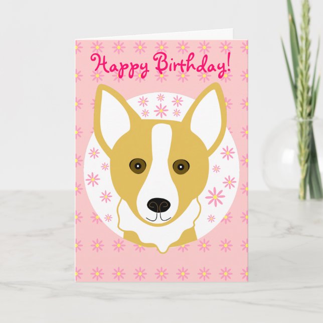 Happy Birthday Corgi Card (Front)