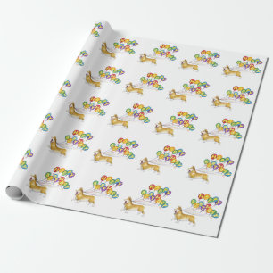 Happy Birthday Corgi Wrapping Paper