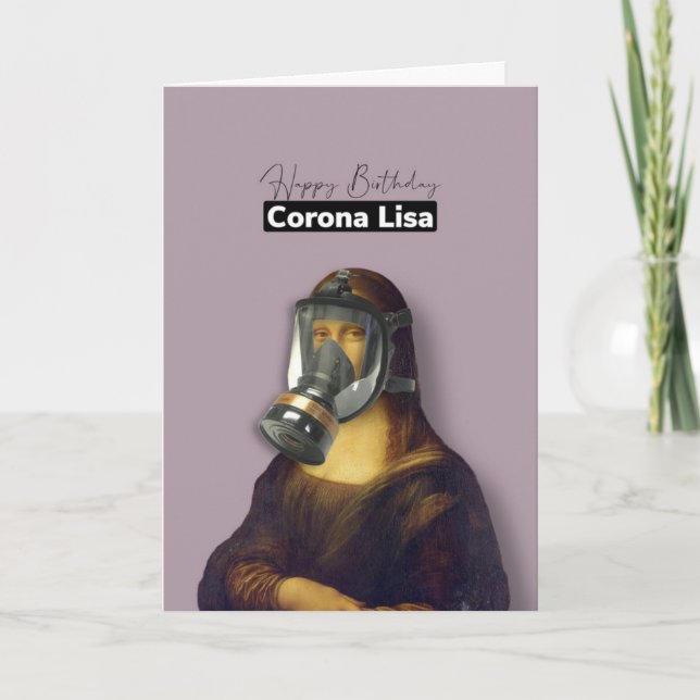Happy Birthday Corona Lisa card (Front)