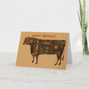 Happy Birthday Cow Card