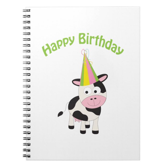 Happy birthday cow notebook (Front)
