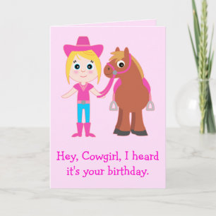 Happy Birthday, Cowgirl Card