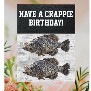 Happy Birthday Crappie Fishing Angler Custom Card