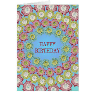 Happy Birthday Crochet Flowers