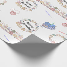 Happy Birthday Crochet Wrapping Paper