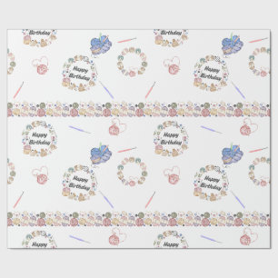 Happy Birthday Crochet Wrapping Paper