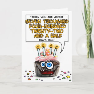 Happy Birthday Cupcake - 20 years old Card