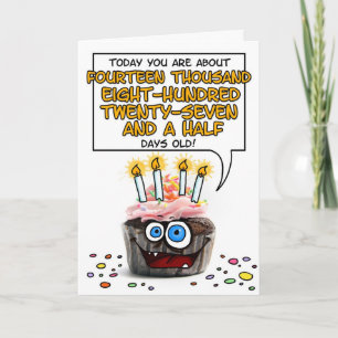 Happy Birthday Cupcake - 40 years old Card