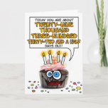 Happy Birthday Cupcake - 80 years old Card<br><div class="desc">How many days old are you - fun birthday card for a 80 year old</div>